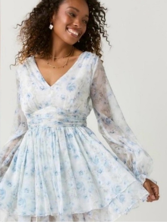 Francesca's Collections Dresses & Skirts - Francesca Collection V-Neck Chiffon Dress